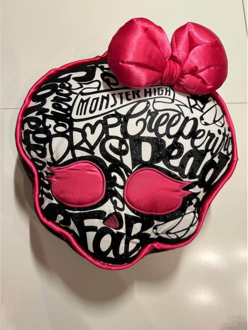 2013 Monster High 12" Skullette Cuddle Cushion Pillow Graffiti
